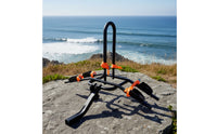 Two-Bike Rack with Wheel Trays Foldable Hitch-Mounted Cycle Rack Heavy-Duty Hitch-Mounted Bike Carrier for Journeyers