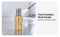 M14 X 1.5 Thread Quick-Connect Adapter Knurled Grip Foam Cannon Adapter Brass-Colored Pressure Washer Fitting Metal