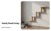 DIY Assembly Multi-Level Feline Wall Climber Set Space-Saving Modular Feline Climbing Set Includes Scratching Surfaces Pet Furniture Easy to Install for Apartment Dwellers, Apartments, Small Homes, Living Room, Bedroom
