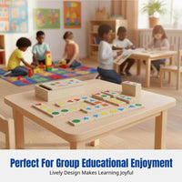 Wooden Creature Tile Game, Preschool Blocks, Colorful Shape Matching, Early Learning Game