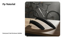2 Pieces Mountain Bike Mudguard Set PP Material Mountain Bike Mudguard Set Weather-Resistant Protection Quick Release Bike Fenders for Muddy Trails