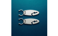 2 Pieces Hook Shaped Paddle Board Clip Extended Stand up Paddle Clip Plastic Boat Hardware White