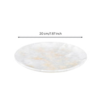 Marble Plate with Stand Polished Marble Tray Low-Profile Serving Plate for Sideboard, Hotel Reception