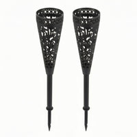 2 Pieces Grave Vase with Stake Outdoor Memorial Flower Cone Decorative