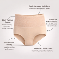 Underwear Women High Waisted Knickers for Postpartum Recovery, 95% Maternity Multipack with Control and Extra Wide Gusset