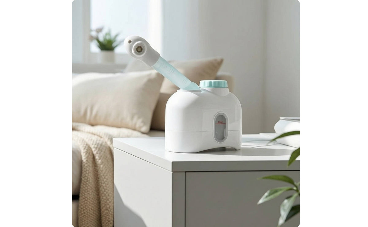 Electric Tabletop Facial Steamer Warm Mist Facial Steamer with Spray Tube Compact Portable for Women, Beauticians, Home Spa, Bathroom, Salon