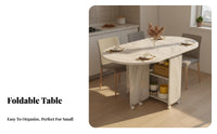 Multi-Functional Folding Dining Trolley Multifunctional Convertible Dining Console Mobile Space-Saving Furniture Extendable for Small Apartment Dwellers, Students, Families, Studio Apartments, Kitchen, Living Room, Home Office