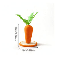 Carrot Scratching Post Sturdy Cat Scratching Post Scratcher with Toy Leaves Adorable Pet Supply Cute for Cats, Living Room
