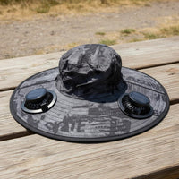 Adjustable Wind Speed Solar Powered Fan Hat Lightweight Wide Brim Sun Hat with 2 Fans Breathable Mesh Outdoor Headwear for Beach