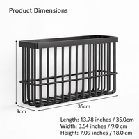 Fridge Organizer Wall Mounted Rack, Side Storage for Dorm Room & Apartment Kitchen Organization, Versatile for Students, Drill Installation Option