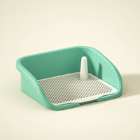 Easy to Clean Indoor Dog Toilet Sturdy PP Material Dog Potty Tray Detachable Design Puppy Training Potty Splash Guard for Young Dogs, Small Dogs, Apartment Living, Balcony