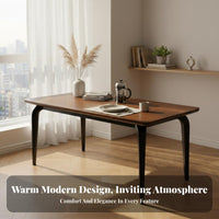 Dense Wood Construction Elephant Leg Dining Table Thick Cylindrical Legs Kitchen Table Set Retro design Household Furniture centuryera Modern Design for Apartment Dwellers, Homeowners, Families, morning dining area, Restaurant