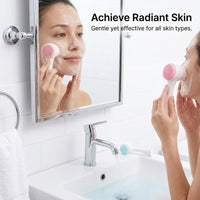 Double Sided Facial Cleansing Brush, Manual Face Cleaning for Women, Exfoliating for Makeup Removal, Non Electric Exfoliation, 1