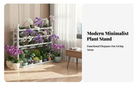 Multi-Tier Plant Stand Stable Structure Space-Saving Plant Rack Large Capacity Tiered Flower Display Rack for Balcony, Living Room, Indoor