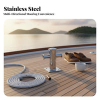 Single Cross Bollard Polished Cross Bollard Heavy-Duty Boat Deck Fitting for Boats