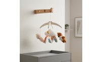Wooden Crib Mobile Arched Frame Wooden Infant Present Idea Nursery Bed for Pram