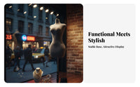 Sturdy Base Plus Size Mannequin Body Textile Covered Half Body Mannequin Stand Lightweight Clothing Display Form Easy Assembly for Fashion Designers, Online Retailers, Window Displays, Boutiques, Retail Shop S, Tailor Shop