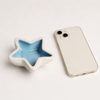Stylish Cat Bowl, Ceramic Bowl, 11cm, Starfish-shaped, Ceramic Pet Dish, Easy to Clean, For Small Pets