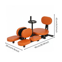 Split-Leg Stretching Caster Wheels Seated Stretching Machine Comfortable Padding Leg Stretcher