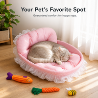 All-Season Pet Bed for Cats and Small Dogs, Washable and Lightweight