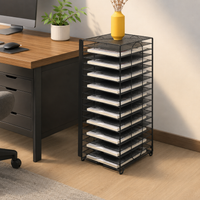 Letter Case, 20 Layers, Document Case, Desktop Storage, Metal, A4 Compatible, Reinforced Base, Foldable, For Office