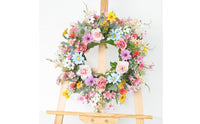 Vibrant Colors Seasonal Floret Wreath Handmade House Decoration Realistic Look for Party