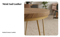 Nordic design circular table with 2 Upholstered Chairs Light Luxury Indoor Furnishing Modern Design Bistro Set Comfortable Seating for Business Owners, Homeowners, Individuals, Reception Area, spa establishment, Small Spaces, Dining Room