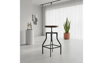 Industrial Bar Stool Vintage Design Adjustable Height Stool for Cafe, Kitchen