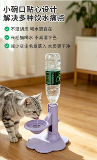 Chongxing Lingquan Cat Water Fountain with Adjustable Height (Purple)