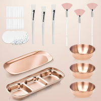 23 Pieces Facial Skincare Regimen Kit Reusable Skincare Kit with Tray Space-Saving Mixing Bowl for Home Spa, Salon