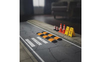 8 Pieces Small-Scale Speed Bumps Mini Traffic Accessory Set Realistic Toy Traffic Cones Sturdy for Model Collectors