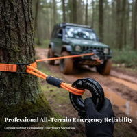 High Breaking Strength Snatch Loop Heavy Duty Winch Recovery Loop Low Friction Design Aluminum Snatch Block Lightweight for ATV/UTV Riders, Truck Owners, Rescue Personnel, Winching, Vehicle Extrication, Emergency Situations, Mudding