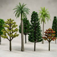 13 Model Trees Set, 3-19cm Tall Model Building Trees, Mixed Colors, Diorama Accessories for Realistic Landscapes, Train Trees