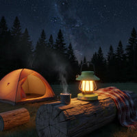 Stepless Dimming Retro Camping Lantern 3 Color Temperatures Rechargeable Tent Light Brightness Memory Handheld LED Lantern Adorable Snail Decor for Emergency