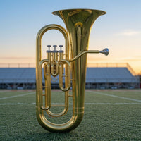 Gold-Colored Euphonium Beginner-Friendly Three-Valve Euphonium Upright Brass Instrument Resonant for Beginners, Students, Practice, Lessons, Performances