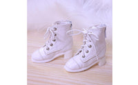 BJD Lace-up Boots PU Material High-Top Doll Shoes Sturdy 1/4 Scale Doll Boots
