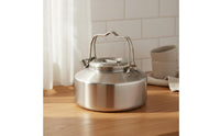 Sturdy Stainless Steel Camping Kettle Lightweight Double Handle Teapot Even Heating Portable Water Boiler Easy to Clean for Campers, Hikers, Picnic