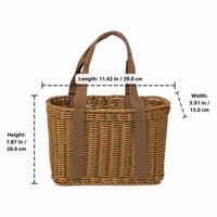Brown Laundry Basket with Carrying Handles, Washing Hamper for Students, Versatile Storage for Decluttering