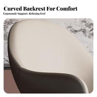 Multi-Purpose Rotating Upholstered Seat Padded Cushion Upholstered Swivel Armchair Sturdy Construction Dining Chair Ergonomic Design for Restaurant Owners, Business Professionals, Reception Area, Kitchen, Living Room, Bedroom