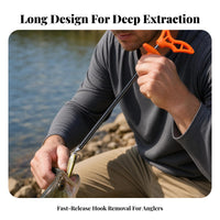 Aluminum Alloy Fishing Hook Remover Long Shaft T-Handle Hook Remover Portable