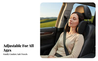 U-Shaped Car Sleeping Pillow Viscoelastic Foam Adjustable Car Headrest Pillow Travel Companion Headrest Ergonomic Design Travel
