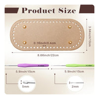 Oval DIY Crochet Handbag Kit Long-Lasting Crochet Bag Kit with Handles Sturdy Bag Foundation and Handles Set Complete for Crafters
