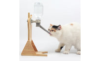 Vertical Slot Cat Head Water Stand Curved Base Pet Bowl Dispenser Stand