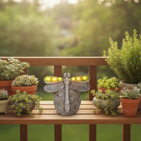 Dragonfly Statue with Solar Light Protected for Yard, Flower Bed, Homeowners