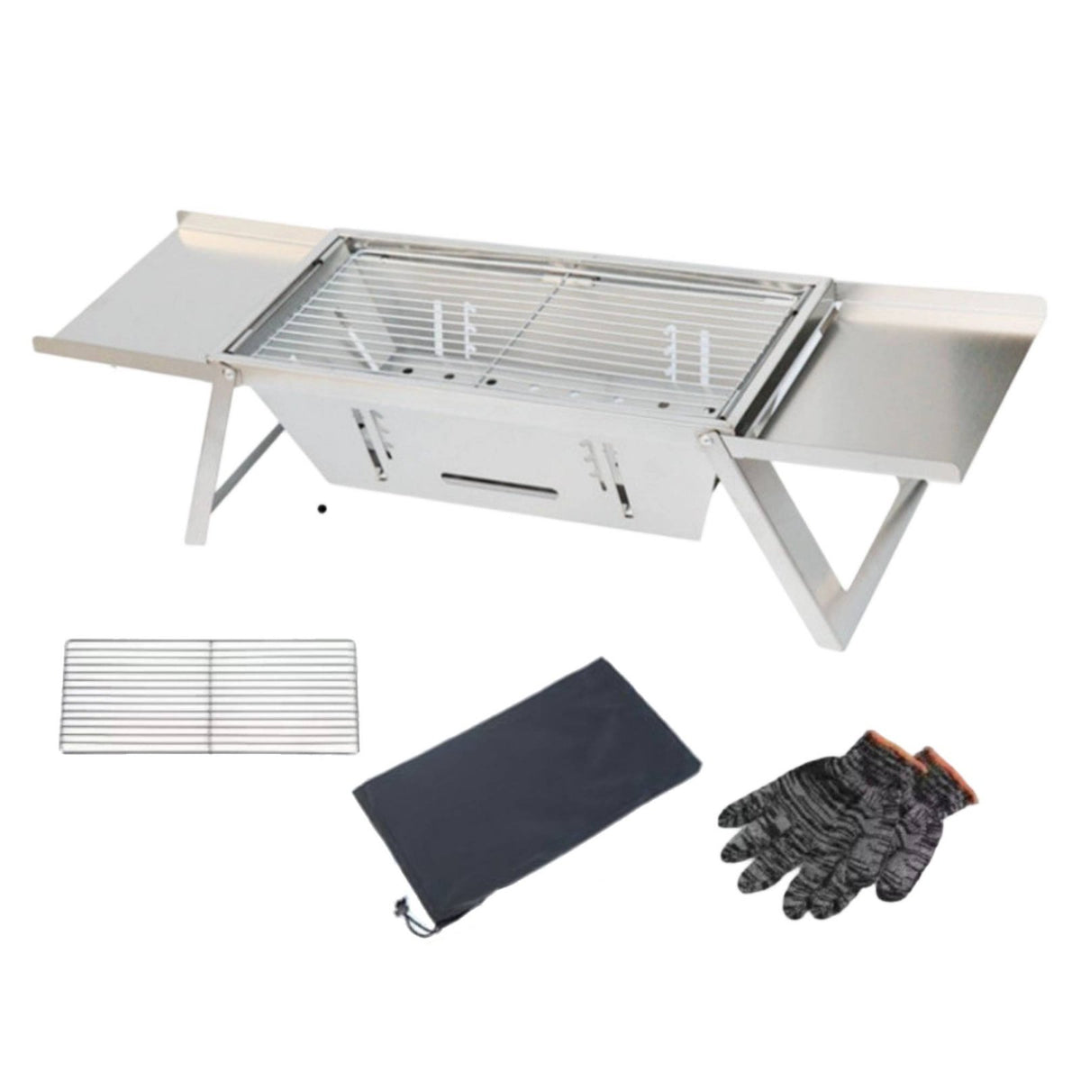 Portable Folding Ember-Fired Grill Heat-Resistant Folding Ember-Fired Grill Good Air Ventilation Compact Barbecue Rack for Backyard