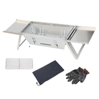 Portable Folding Ember-Fired Grill Heat-Resistant Folding Ember-Fired Grill Good Air Ventilation Compact Barbecue Rack for Backyard