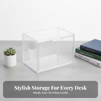 Rolling Book container Large Capacity Desktop Organizer Portable Handle for Study Room