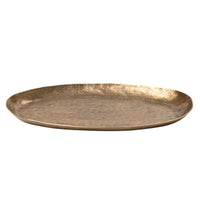 Hammered Metal Tray Sculptural Aluminum Fruit Bowl Wavy Serving Platter for Coffee Table