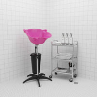 Portable Shampoo Basin Lightweight Standing Shampoo Basin Drain Hoses Portable Hair Washing Sink for Hairdressers, Stylists, Barbershop