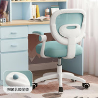 Height Adjustable Study Chair Ergonomic Design children's Furniture weight-activated automaticLocking casters Desk Seat Split spine supportrest for Students, Kids 6-12, Parents, studying, Bedroom, Home, Playroom